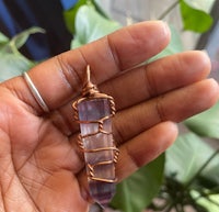 purple amethyst point pendant